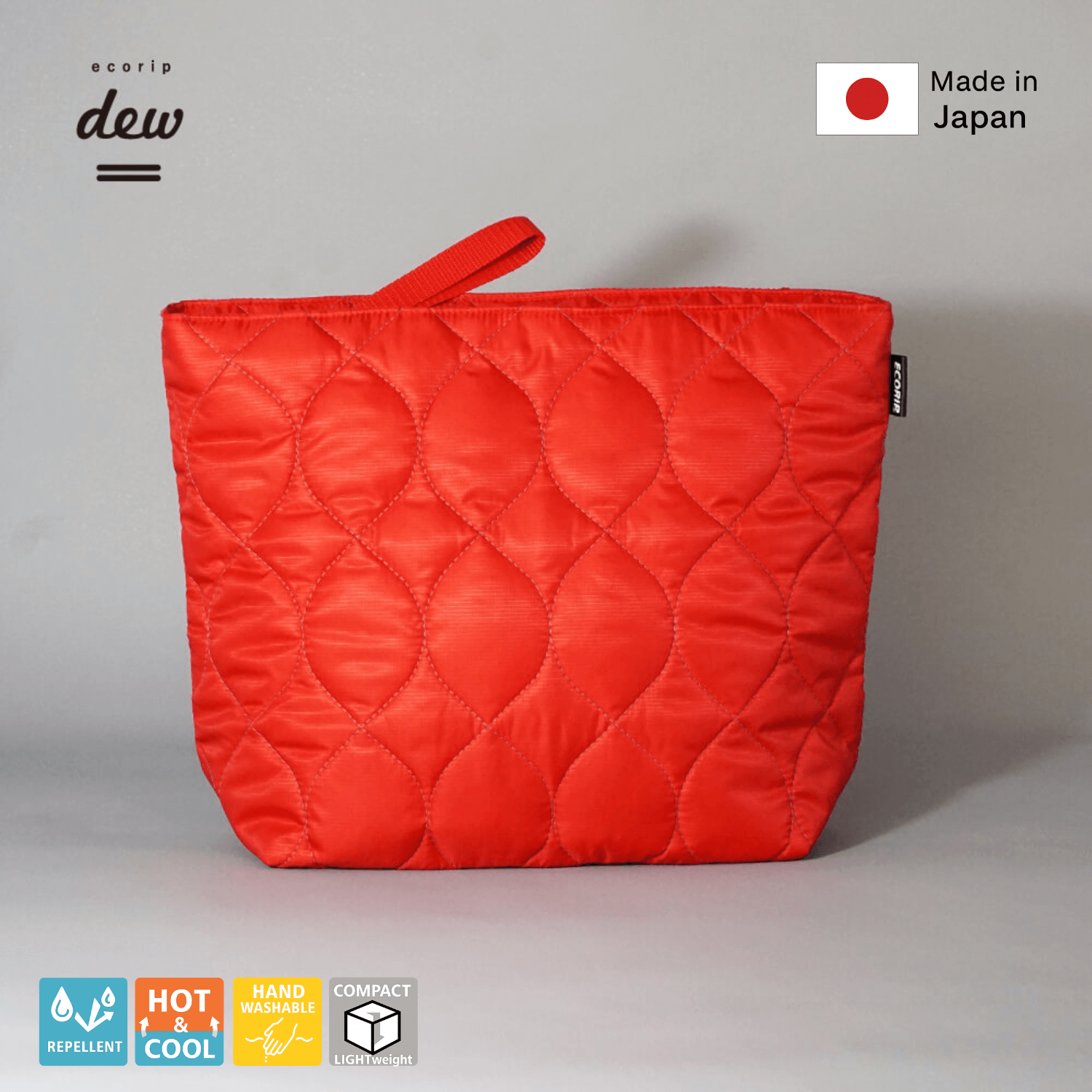 Ecorip-dew 保冷&保温 ジッパークラッチバッグ M