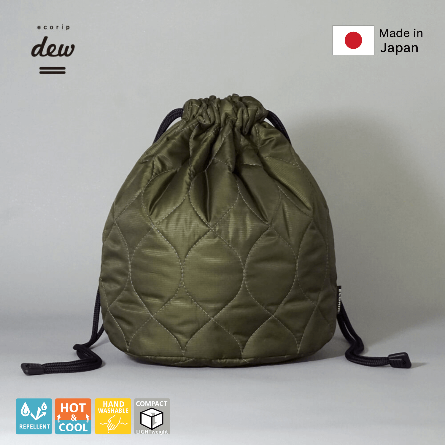 Ecorip-dew 保冷&保温 ドローストリングバッグ M