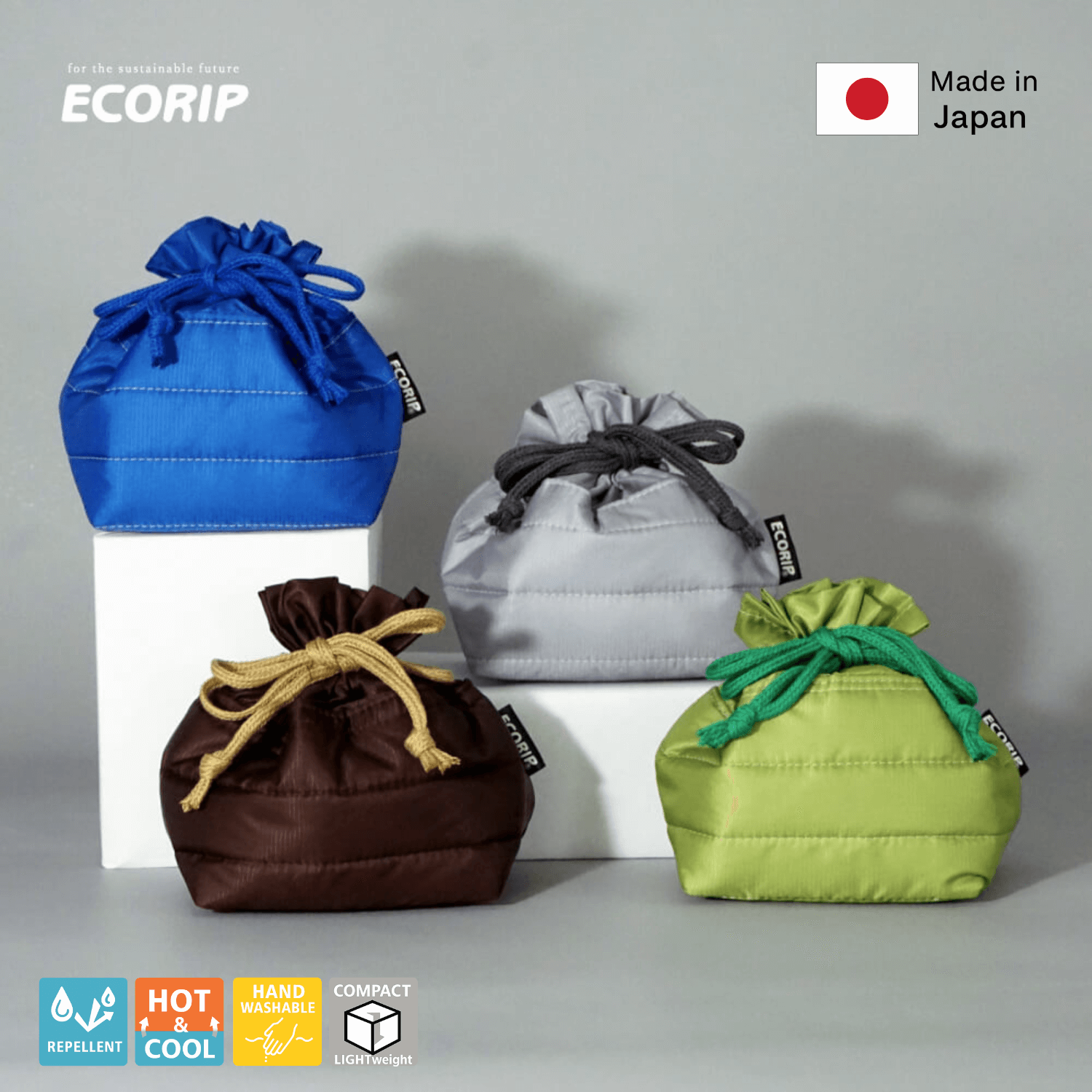 Ecorip 保冷 おにぎり巾着袋