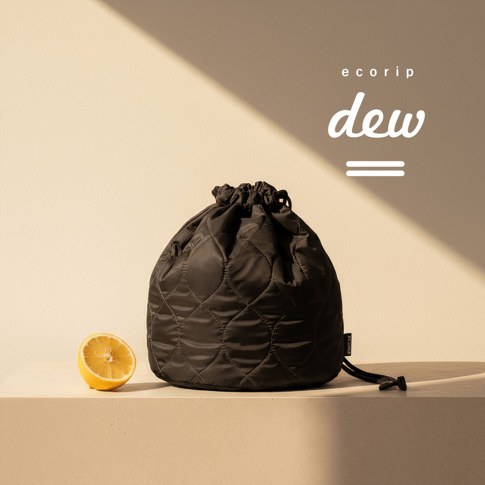 【雑誌CREA掲載】 Ecorip-dew 保冷 ドローストリング バッグ M