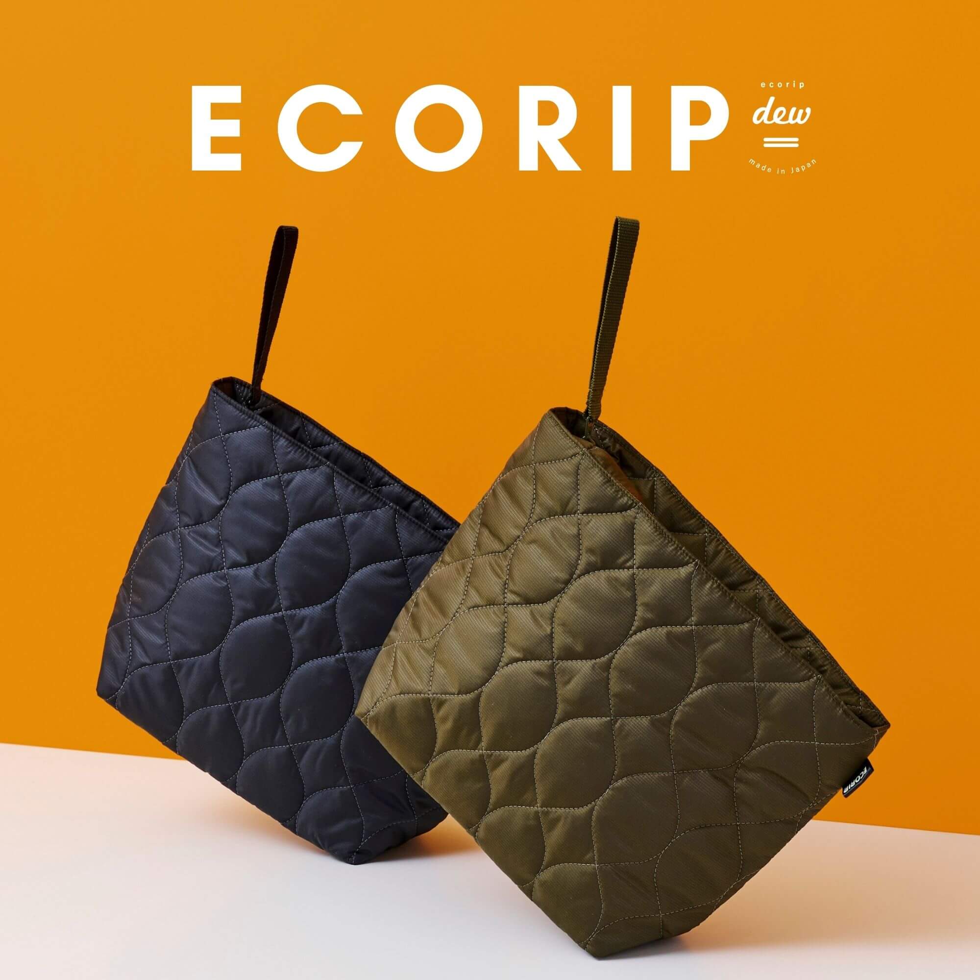 Ecorip-dew 保冷&保温 ジッパークラッチバッグ M