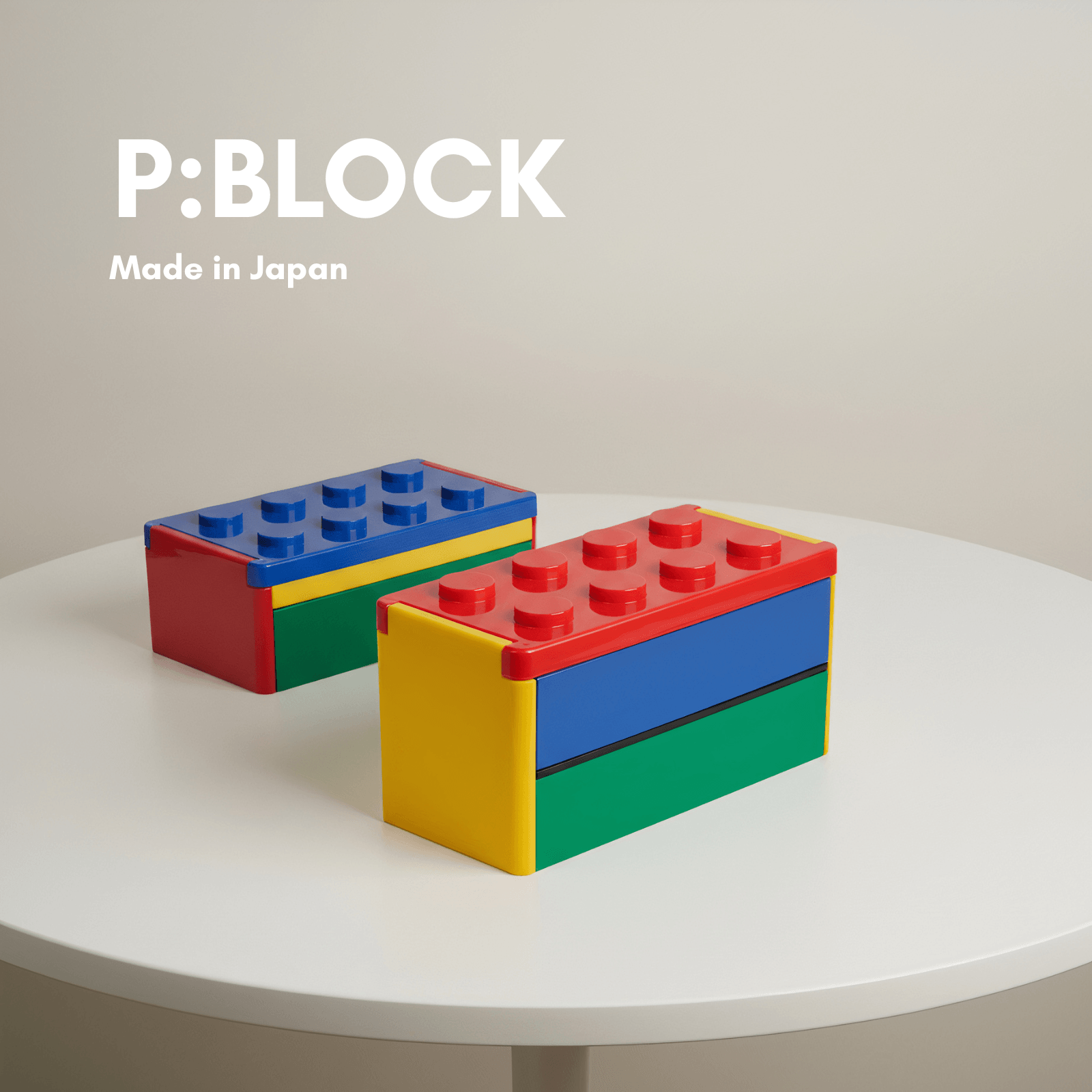 ロック式ブロック弁当箱のセット