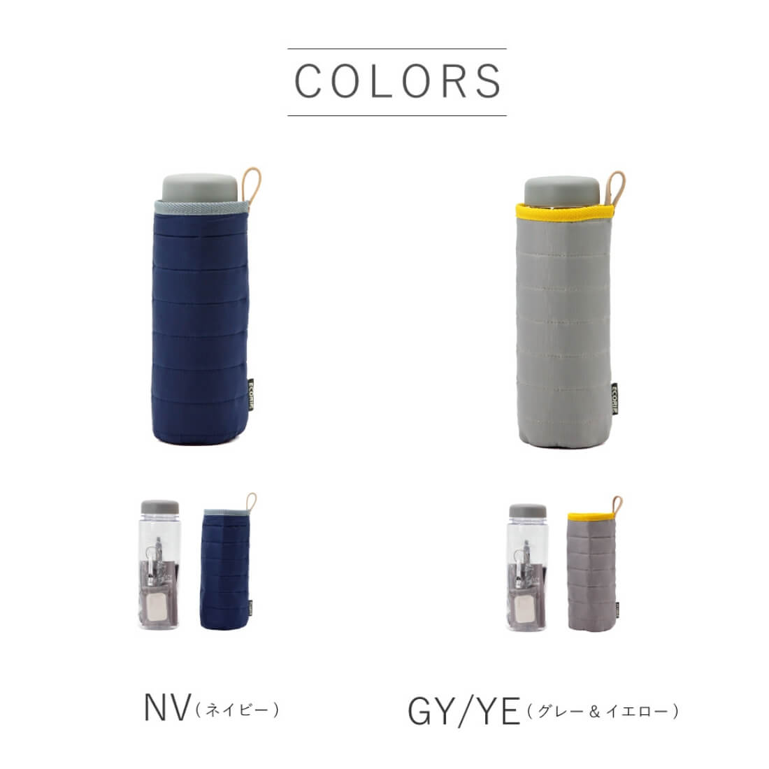 防災ボトル Ecoripボトルカバー セット 持ち歩く防災グッズ