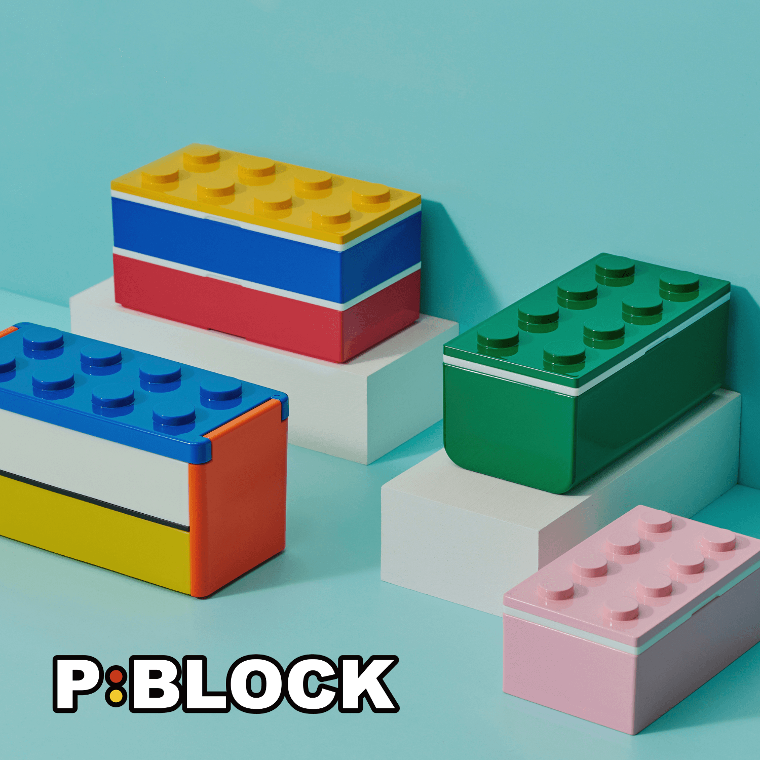 P:BLOCK トリオブロックスクエア 弁当箱