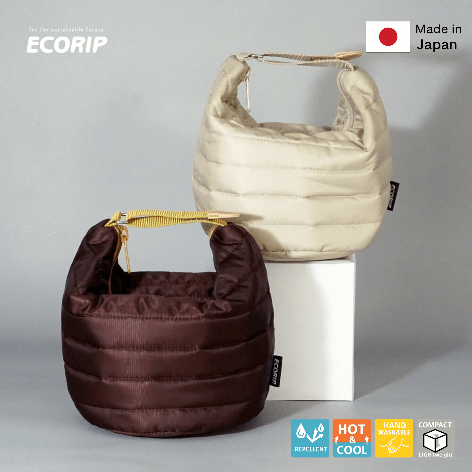 ECORIP 保冷&保温 ラウンドバッグ M