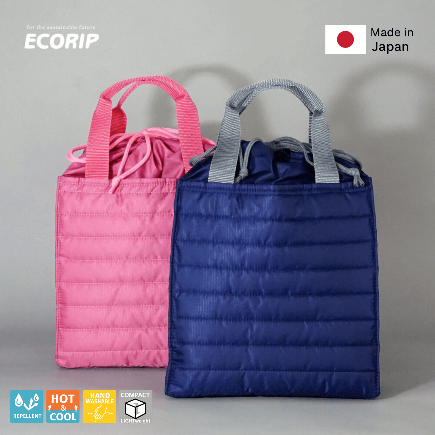 ECORIP 保冷&保温 巾着トートバッグ L