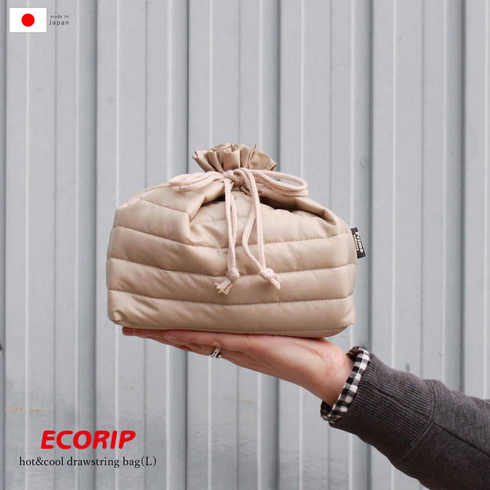 【雑誌CREA掲載】 Ecorip 保冷巾着 L